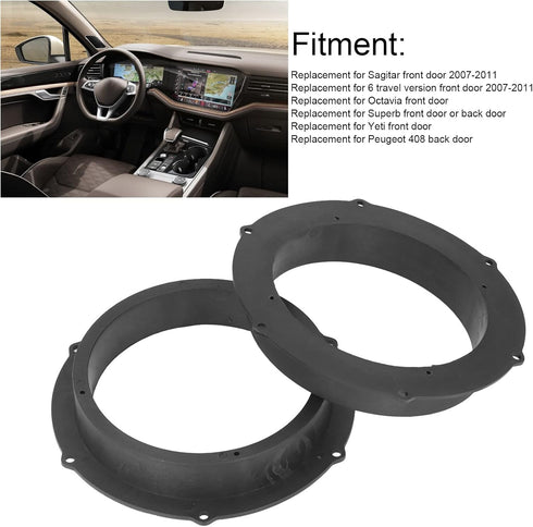 2 Pcs/Set Car Speakers Mounting Bracket, Car Door Audio Speaker Adapter Spacer Rings