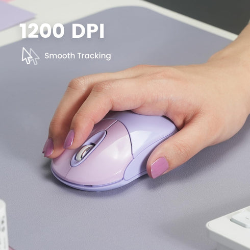 Perixx PERIMICE-802PP Wireless Bluetooth Mouse, Portable Design, Compatible with Windows, iOS, Android PC