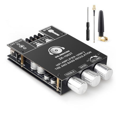 ZK-1002T 2.0 Channel Bluetooth Amplifier Board 100W+100W TPA3116 Hi-Fi Stereo Amp with