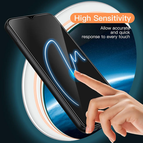JETech 9H Tempered Glass Screen Protector for Samsung Galaxy A13/A13 5G/A12, HD Clear, Anti-Scratch, 3-Pack.