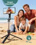 GBFETM 71" Phone Tripod Selfie Stick with Light, Cell Phone Tripod Stand with Wireless Remote Compatible with iPhone