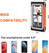 TRELC Shower Phone Holder, 180 Rotation Wall Mount Waterproof Phone Mount for Bathroom Kitchen Mirror Bathtub, Anti-Fog