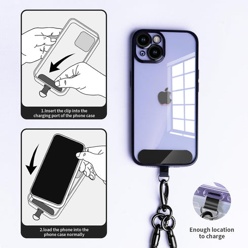 Anti Theft Cell Phone Lanyard Holder, Crossbody Phone Wrist & Neck Strap, Compatible with Most iPhone Tether Cases