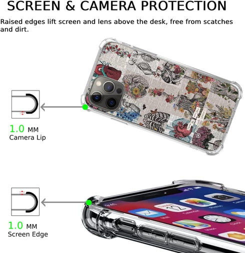 Aesthetic Biology Newspaper Skull Skeleton Case for iPhone 15 Pro - Artsy TPU Bumper Cover with Anatomy Collage Design.