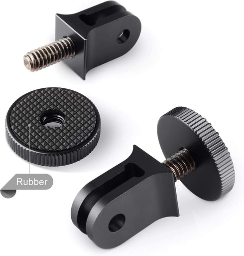 HSU Aluminum Camera Tripod Mount Adapter, 1/4"-20 Mount with Aluminum Thumbscrew for Insta360, GoPro, Sony Cameras