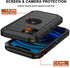 iPhone 12/12 Pro Case - Heavy Duty Rugged Cover with Belt Clip Holster & 2X Screen Protector (Black B)