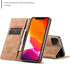 SINIANL iPhone 11 Leather Case, Book Folding Flip Case with Kickstand, Brown Protective Cover