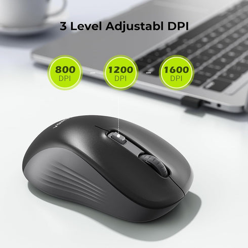 seenda Wireless Mouse, Bluetooth Mouse for Laptop - Dual Mode (Bluetooth + 2.4G USB) Compatible with MacBook and Windows