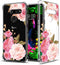 Floral Clear Pretty Phone Case for LG G8 ThinQ (2019 Release), Flower Design Transparent Slim Soft Drop Proof Cover