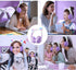 Kids Bluetooth Headphones, Wireless Over-Ear Headphones with Microphone, Cat Ear Design for Girls, Purple