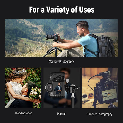 NEEWER Low Profile Camera Tripod Ball Head, 36mm Metal Panorama Head Compatible with Arca 1/4” Quick Release Plate