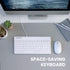 Perixx PERIBOARD-409WU, Wired USB Mini Keyboard, White, US English