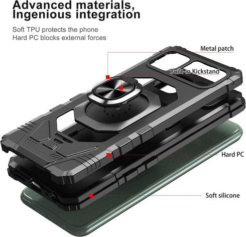 Ailiber Case for Boost Celero 5G, Wingtech Celero 5G with Screen Protector, Ring Kickstand Heavy Duty Shockproof Cover