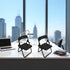 Jowxsx 2 Pcs Black Folding Chair Phone Stand,Folding Chair Phone Holder,Mini Folding Chair Cell Phone Stand