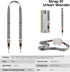 K&F Concept 32mm Camera Neck Strap for Photographers, Quick Release Clip Adjustable Sling Strap for Nikon Canon Sony