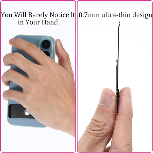 Zelphvt 2 Pack 360 Ultra Thin Phone Kickstand Rotating Alloy Steel Metal Stable Stand Universal Horizontal Vertical