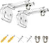 ELETIUO Universal Projector Screen Mount Bracket,Adjustable Wall & Ceiling L-Brackets with Closed Hooks,1.4"4"