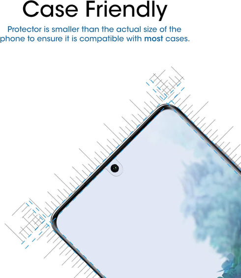amFilm Ultra Glass Screen Protector for Galaxy S20, (2 Pack) Tempered Glass, UV Gel Application, Compatible with