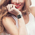 OULUCCI Stainless Steel Band for Apple Watch 38mm 40mm 41mm 42mm 44mm 45mm 46mm 49mm, Women D-Shape Sport Strap