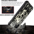 ZHEGAILIAN Victorian Gothic Lace Skull Case for iPhone 13 Pro Max, Tempered Glass Back + Soft Silicone TPU Protection