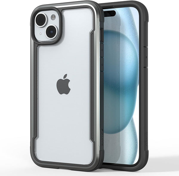 RAPTIC Shield for iPhone 15 Plus Case, Shockproof Protective Clear Case, Military Grade 10ft Drop Tested, Black
