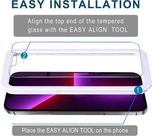 Arae Screen Protector for iPhone 14/iPhone 13/iPhone 13 Pro, HD Tempered Glass, 6.1 inch, 3 Pack, Anti Scratch
