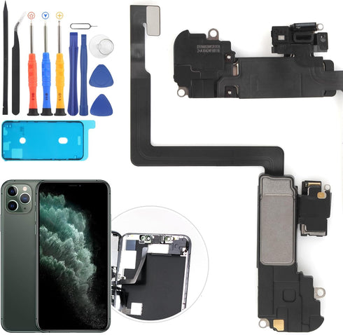 YWLRONG Earpiece Speaker for iPhone 11 Pro Max, Replacement with Light Proximity Sensor Flex Cable