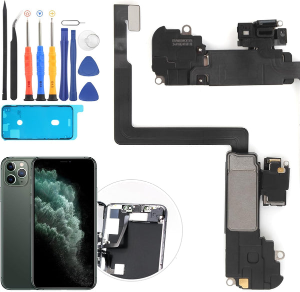 YWLRONG Earpiece Speaker for iPhone 11 Pro Max, Replacement with Light Proximity Sensor Flex Cable