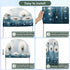 Jnbasdffb 7.2 Spring Floral Wedding Arch Cover, Stretchy Spandex Arch Backdrop Stand Covers FT, Whit Blue Oil Painting