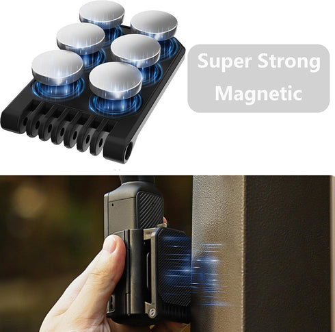 Magnetic Camera Desktop Base Stand Holder Expansion Adapter Mount for DJI Osmo Pocket 3 with Adjustable Clip Clamp