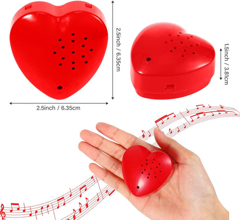 Civaner 2 Pack 20 Voice Recorder for Stuffed Animal Second Red Heart Voice Recorder Sound Recording Device Recordable