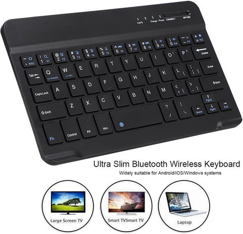 Zyyini Bluetooth Keyboard, 7inch Keyboard for Tablet, Mobile Phone, PC, Compatible with Windows, Android, iOS