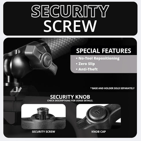 5" 20mm 20 20mm Tackform Long Ball and Socket Arm DuraLock Series Carbon Fiber Arm | Dual Sockets with Optional