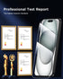DIMONCOAT 4-PACK iPhone 15 Screen Protector, Auto Alignment Kit, Tempered Glass 10X Military Protection, Case Friendly