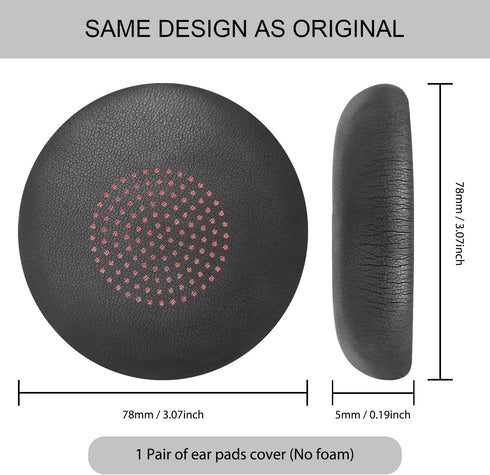 GVOEARS Replacement Ear Pads Cover for Plantronics Voyager Focus 1/2 UC, Compatible with Poly Voyager Focus UC,