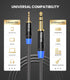 tisino 1/8 to 1/4 Stereo Audio Cable, 3.5mm to 1/4 Adapter Aux Cord for Guitar, Keyboard, Laptop, Speaker, 6ft