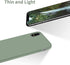 OTOFLY iPhone XR Case, Calke Green Soft Silicone Bumper, Full-Body Protection for Apple iPhone XR 6.1 inch.