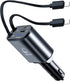 4 in 1 Fast Car Charger - 66W with 2 Retractable Lightning Cords, USB-A & USB-C Ports for iPhone 15/14/13/12, Galaxy,