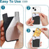 SHANSHUI 4 PCS Phone Card Holder, Premium Silicone Stick on ID Card, Drivers License, Credit Card Holder for Back of