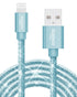 LIQUIPEL Powertek Glitter MFi Certified Charger for Apple iPhone, iPad, 6ft Lightning to USB Cable