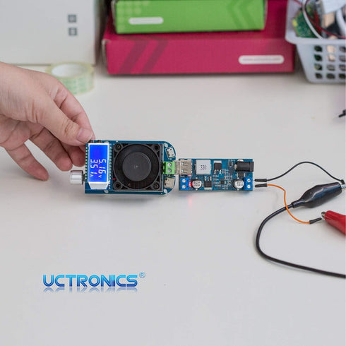 UCTRONICS DC 9V 12V 24V to DC 5V 5A Buck Converter Module, 9-36V Step Down to USB 5V