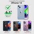 Beasyjoy Waterproof iPhone 14 Case - Metal Heavy Duty Full Body Protective Case with Built-in Screen Protector, Silver