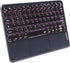 Wireless Bluetooth Keyboard with Touchpad, Portable Ultra Slim 7-Colors RGB Backlit Rechargeable Keyboard for iPad