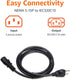 Amazon Basics 6 3 18 125 5-15P IEC320C13, PC Power Cable, feet, AC Power Cord for Monitor, Computer, TV, Prong, AWG