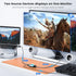 SCSXGO 4k@60hz 2 1 PS5/4/3 HDMI Switch Splitter, Aluminum Bidirectional HDMI Switcher in Out, Manual HDMI Hub Supports