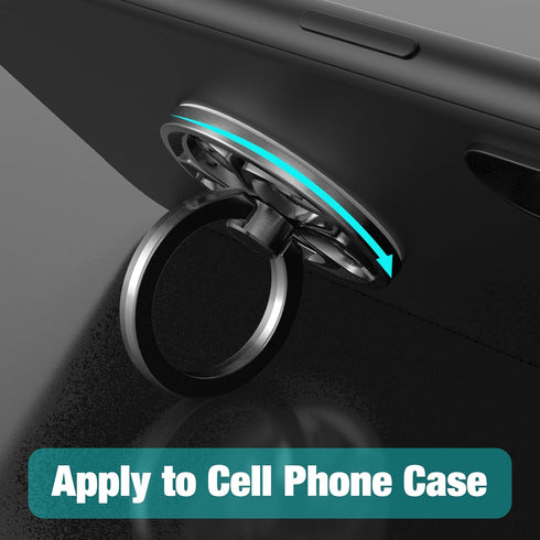Finger Ring Stand, ebulous 360° Rotation Spinner Mobile Cell Phone Holder with Grip Kickstand for Phone/Pad/Tablets