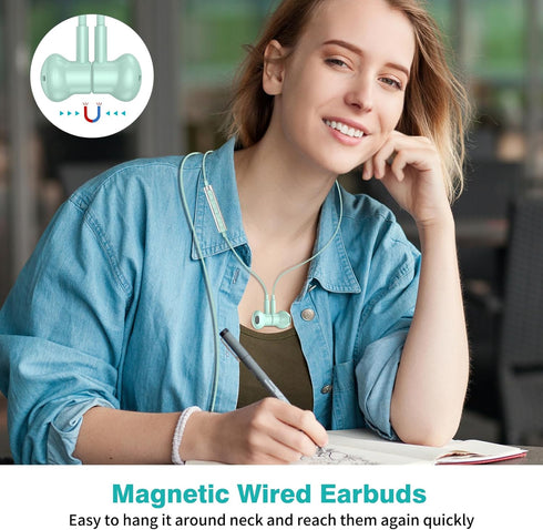 USB C Headphones for iPad 10 Pro Air (M4), iPhone 15 Pro Max, Samsung S24 Ultra, Magnetic Wired Earbuds with Mic