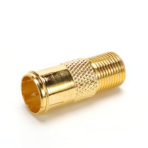 RG6 Compression F Type Connector, Quick Push on Coax Cable Adapter, Gold Plated, Pack of 5