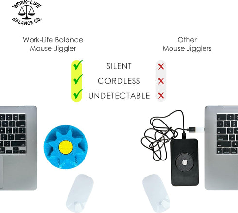 Mechanical Mouse Jiggler - Undetectable Device, Keeps Mouse Moving and Computer Awake, Cordless, Wireless