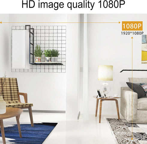 Security Camera, Intelligent Night IP Remote Monitor with Magnet Bracket, 90 Degree Wide Angle Lens for Home